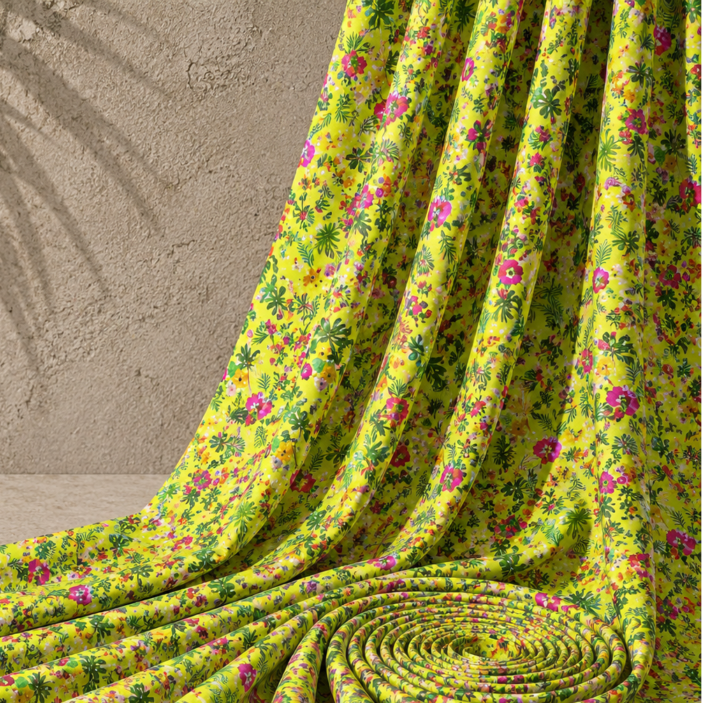 TROPÉA: Maille imprimée Fleurs Tropicales