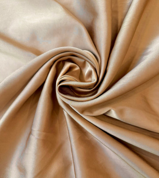 DANONE: Satin de coton unis - caramel doré