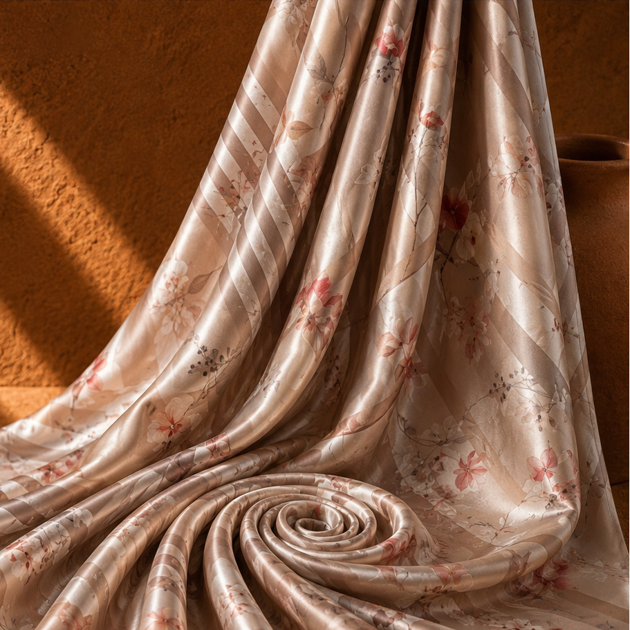 BLISS: Bande satin imprimé soie