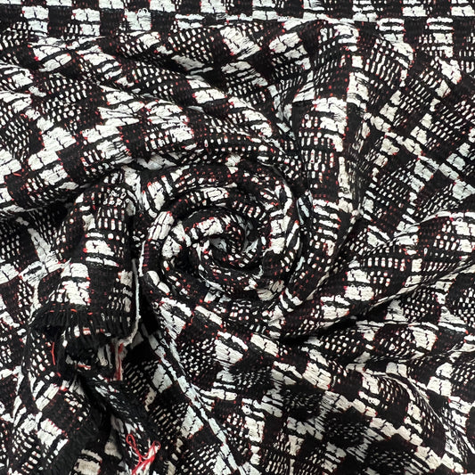 ELYO : Coton tissé à motif carreaux irréguliers