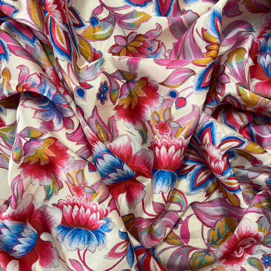 COUPON : SATIN IMPRIMÉ FLORAL