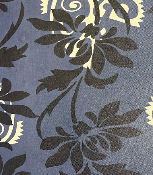 AZURA : Tulle imprimė motif floral bleu