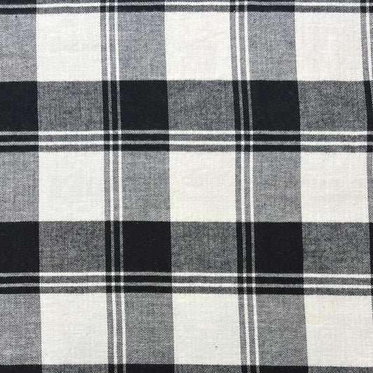 ÉRIS: Tartan écossais en coton noir et blanc