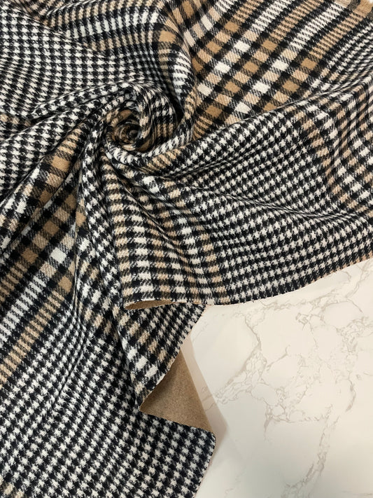 REMY: Caban de laine double face carreaux