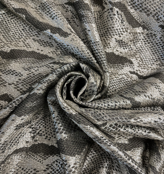 CREA: Brocard croco lurex argenté