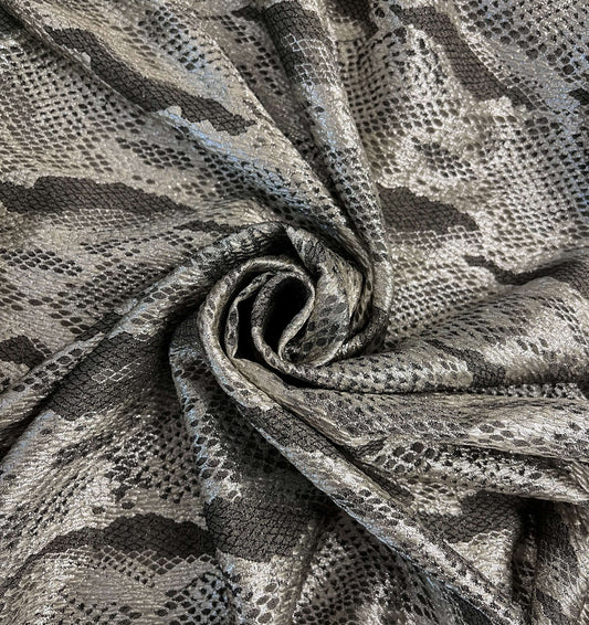 CREA: Brocard croco lurex argenté