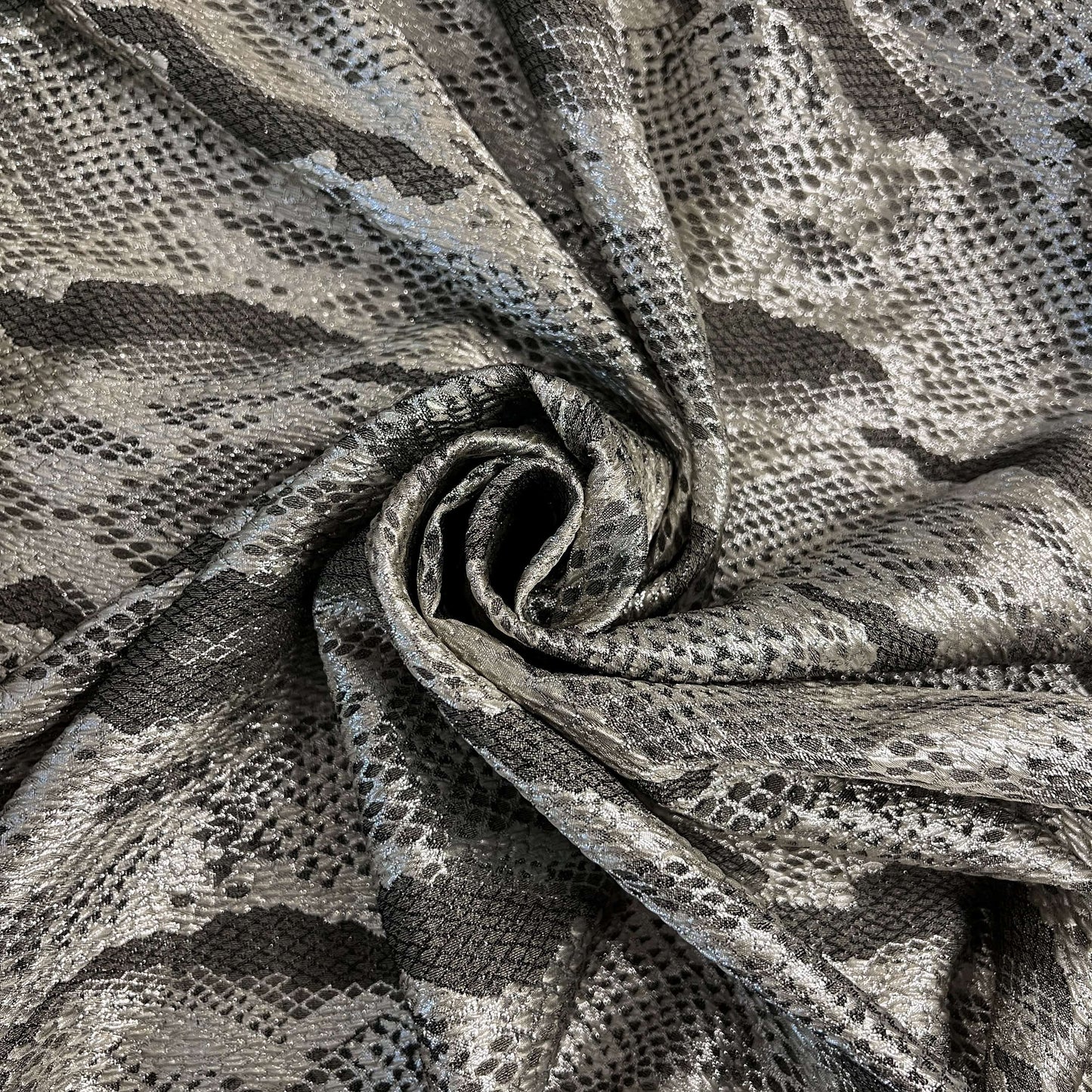 CREA: Brocard croco lurex argenté