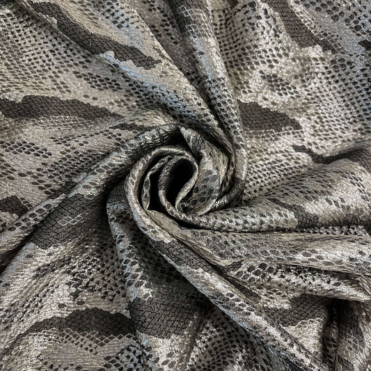CREA: Brocard croco lurex argenté