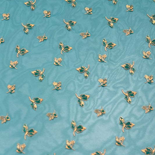 MAYA : Tulle imprimė fleurs dorées