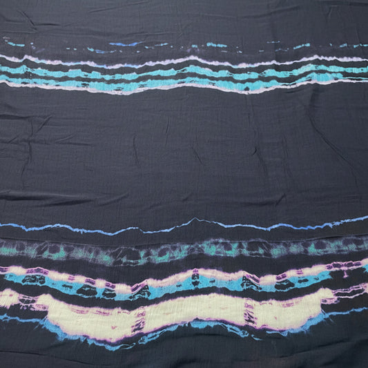 ÉMILIE: Popeline viscose imprimé abstrait aquarelle