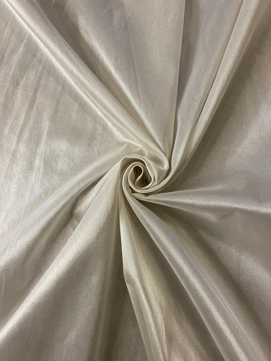 NICOLE: Organza de soie champagne irisé