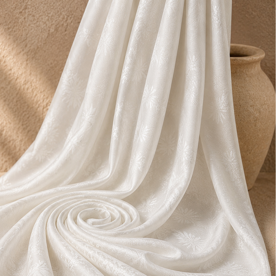 SELENE: jacquard de soie sur twill