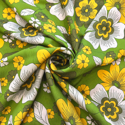 MAÏA: Tissu coton tissé motif rétro