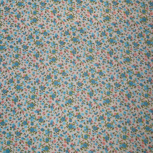 FLORE: Tissu mousseline de soie crinkle petites fleurs