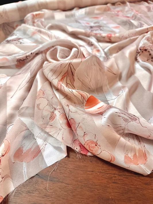 BLISS: Bande satin imprimé soie