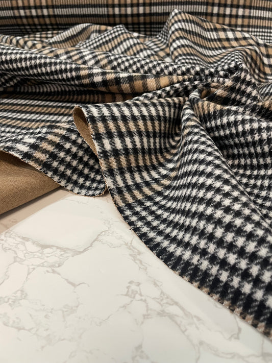 REMY: Caban de laine double face carreaux