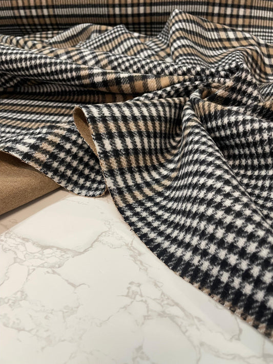 REMY: Caban de laine double face carreaux