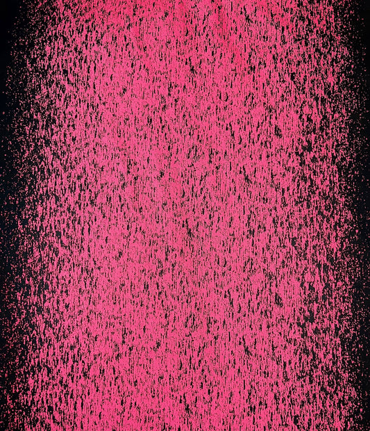 LAMPONE: Tissu Jacquard Noir et Rose Vibrant