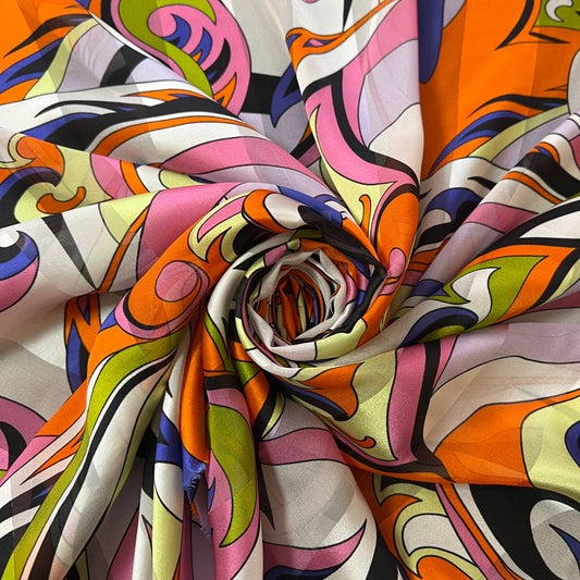 Nadia : Bande satin à motif abstrait