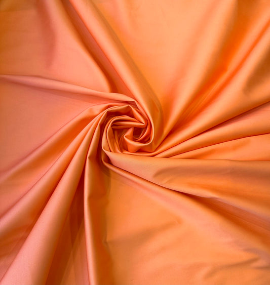 JOSE: Gabardine de coton satiné strech orange mangue