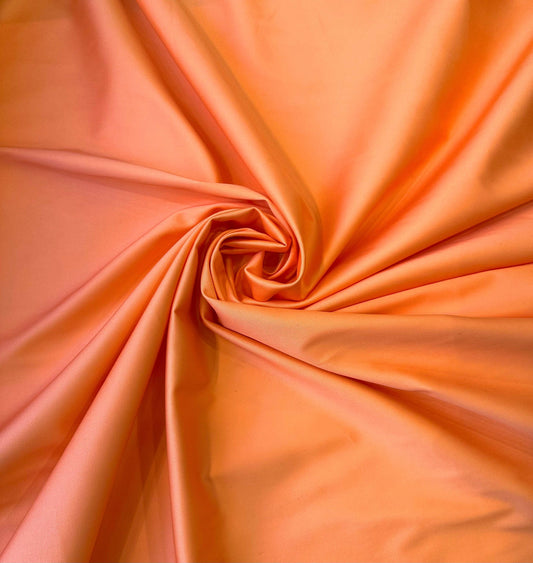 JOSE: Gabardine de coton satiné strech orange mangue
