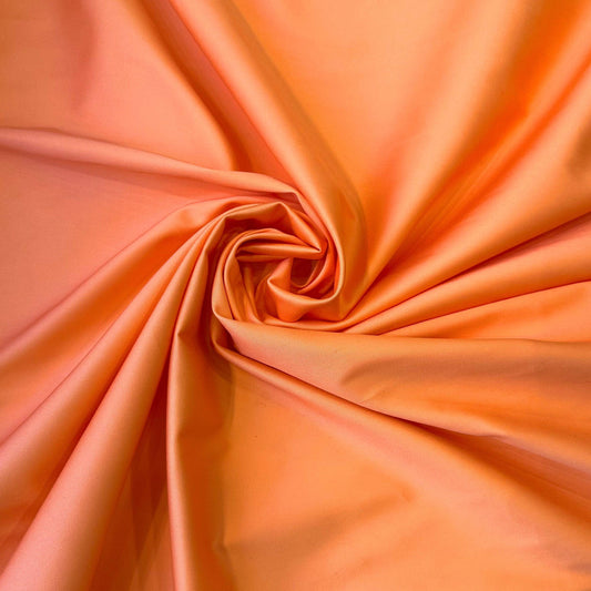 JOSE: Gabardine de coton satiné strech orange mangue