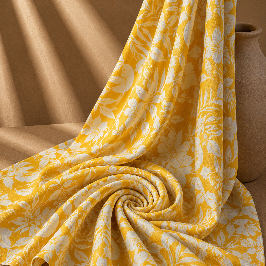 NERLA: Honey flower print woven linen cotton