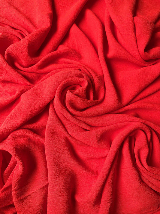 DANY: Crepe viscose gros grain rouge vermillon