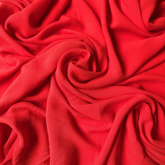 DANY: Crepe viscose gros grain rouge vermillon