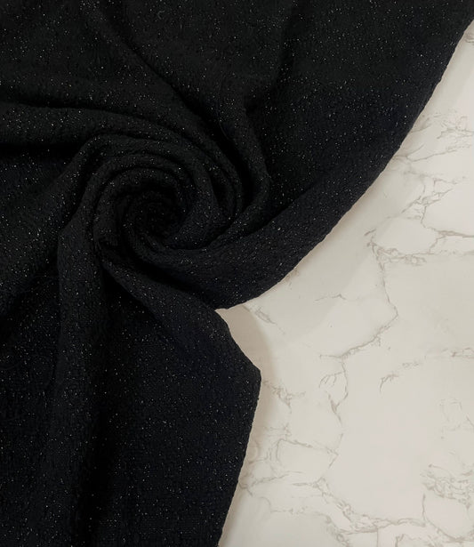 VANAHA: Tweed coton lurex noir