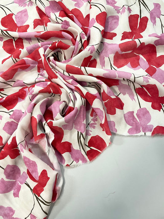 MELISSA: Crêpe viscose imprimé floral