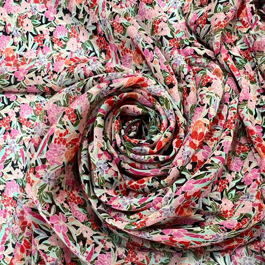 FLOMAR: Crêpe viscose imprimé liberty