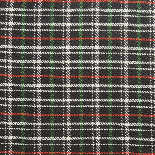 GABRIEL: Coton tissé à carreaux sur fond noir