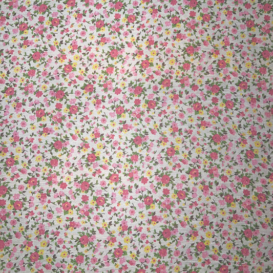 FLORE: Tissu mousseline de soie crinkle petites fleurs