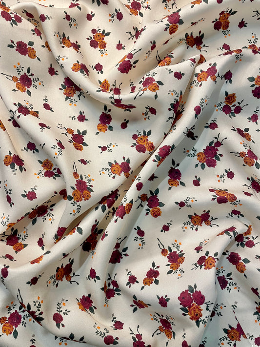 ARMYNDA: Drap de viscose imprimé floral vintage