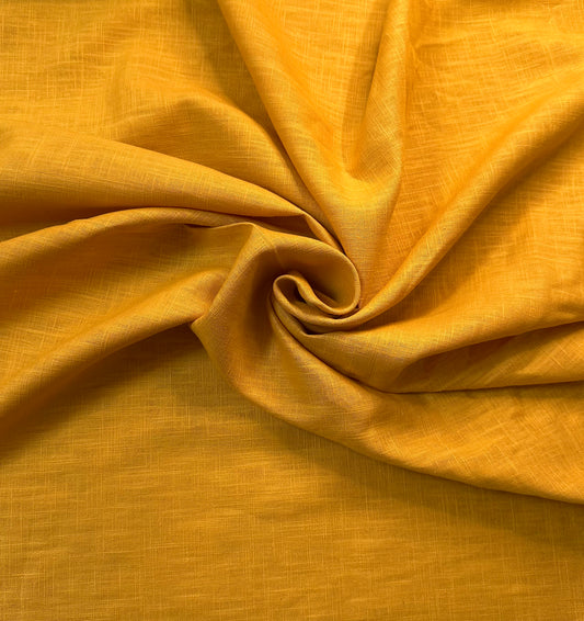 KATHIA: Lin mélangé jaune moutarde