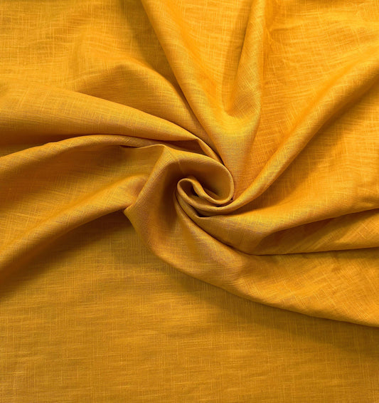 KATHIA: Lin mélangé jaune moutarde