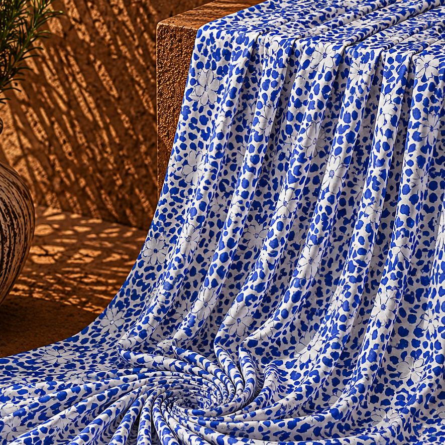 FLORELLE: Voile imprimé floral