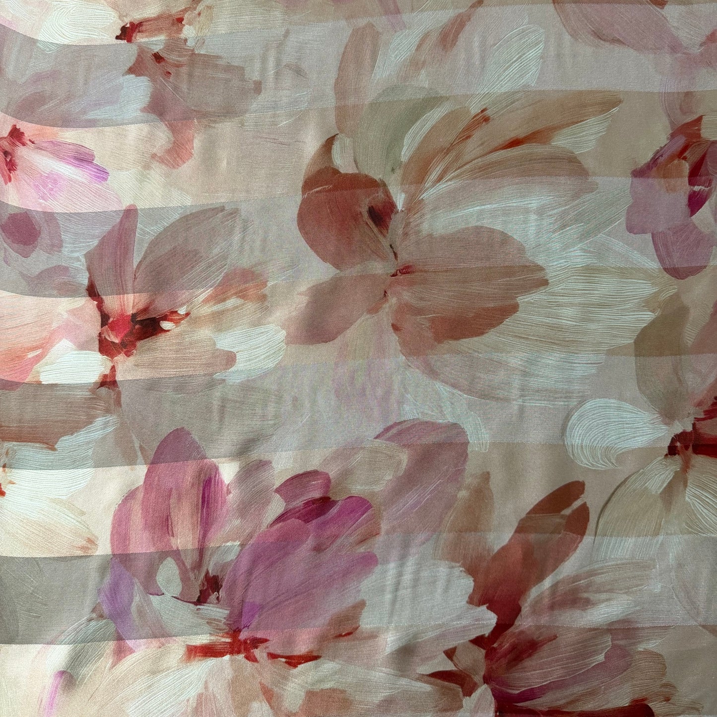 CALISTA : Bande satin imprimé floral romantique