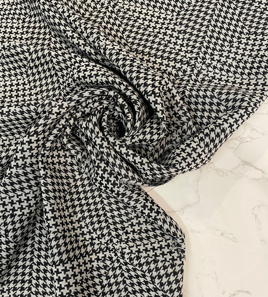 Laine tailleur pied de poule