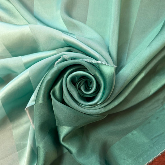 YSÉ : Bande satin dégradé bleu vert