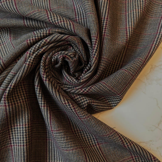 EDWIGE – Tissu Prince-de-Galles viscose mélangée