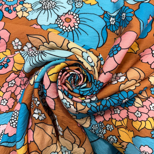 CLEO : Coton imprimé floral retro