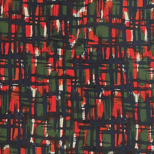 ALTHÉA: Crêpe de soie lavé imprimé peinture abstraite