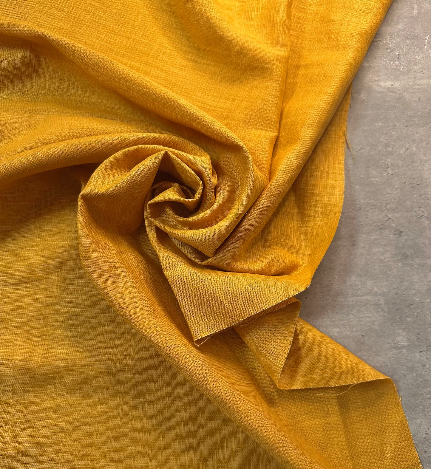 KATHIA: Lin mélangé jaune moutarde