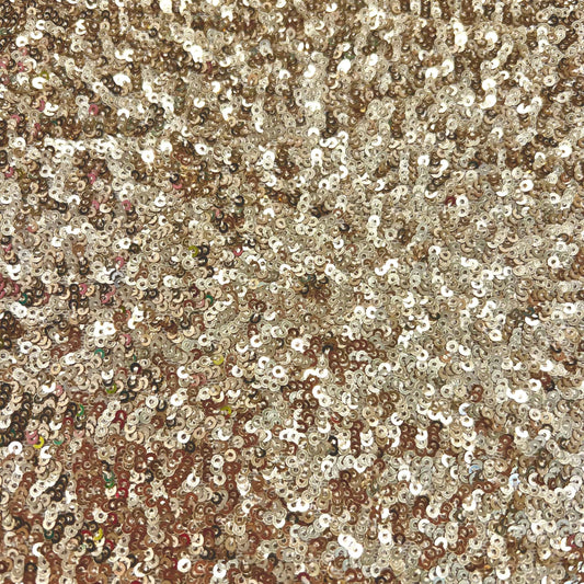 DAYAMOND: Sequin or brodé sur tulle blanc - Tiss'ART