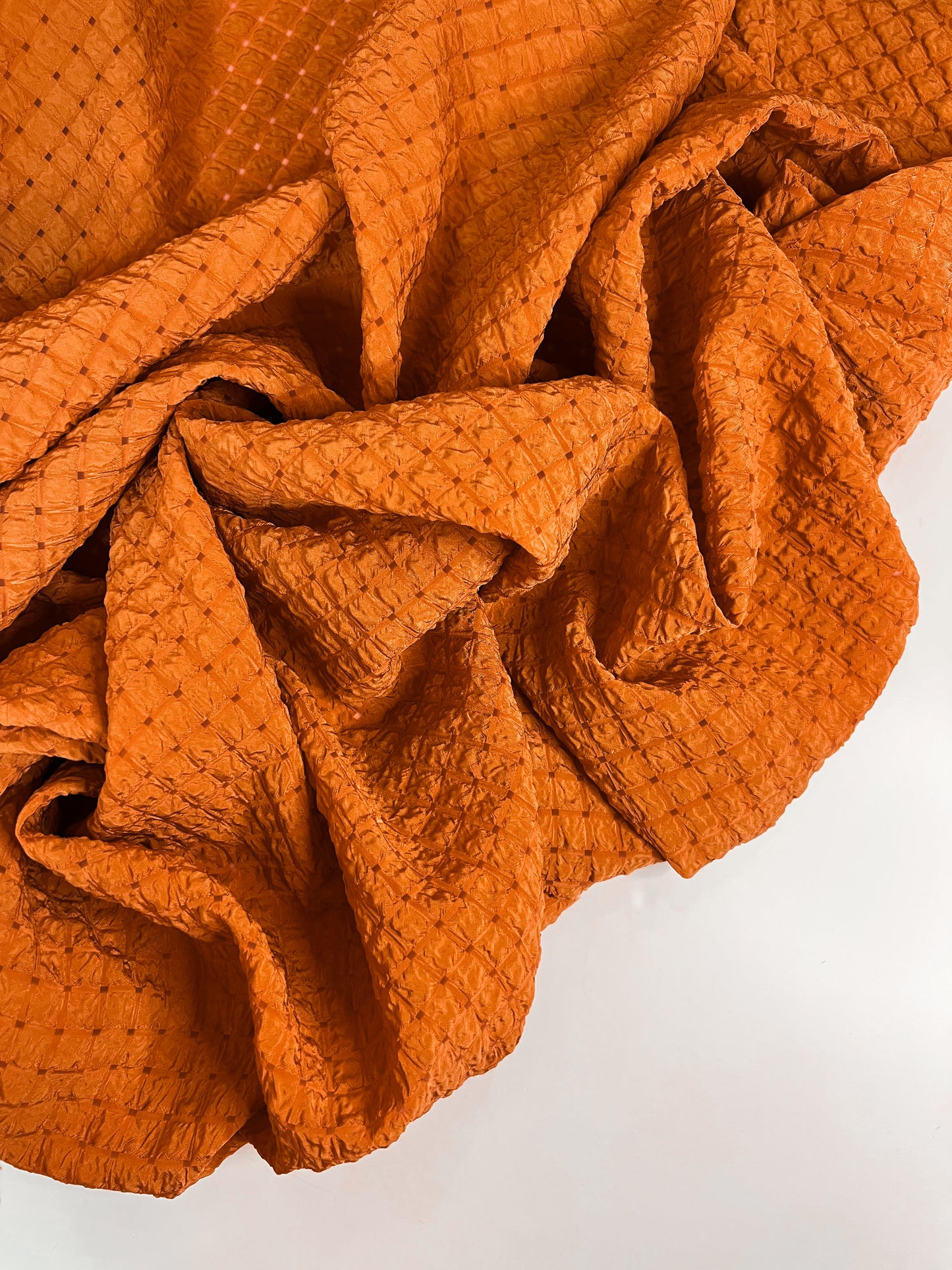 CALDO: Vichy uni gaufré terracotta