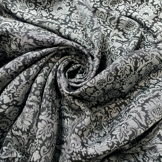 CALYPSO: Drap de viscose imprimé fleurs abstraites