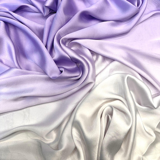 AIKO: Satin dégradé effet lavé nuance lila-écrue