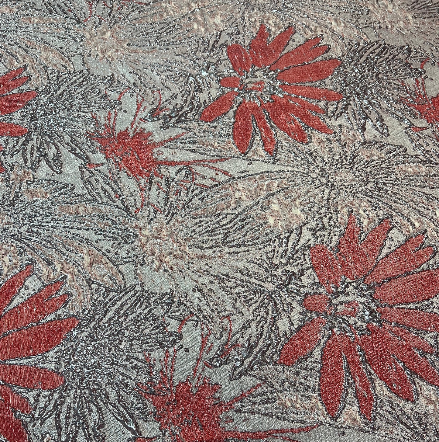 AARON: Brocard couture fleurs tissés
